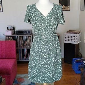 Sage Green Wrap Dress